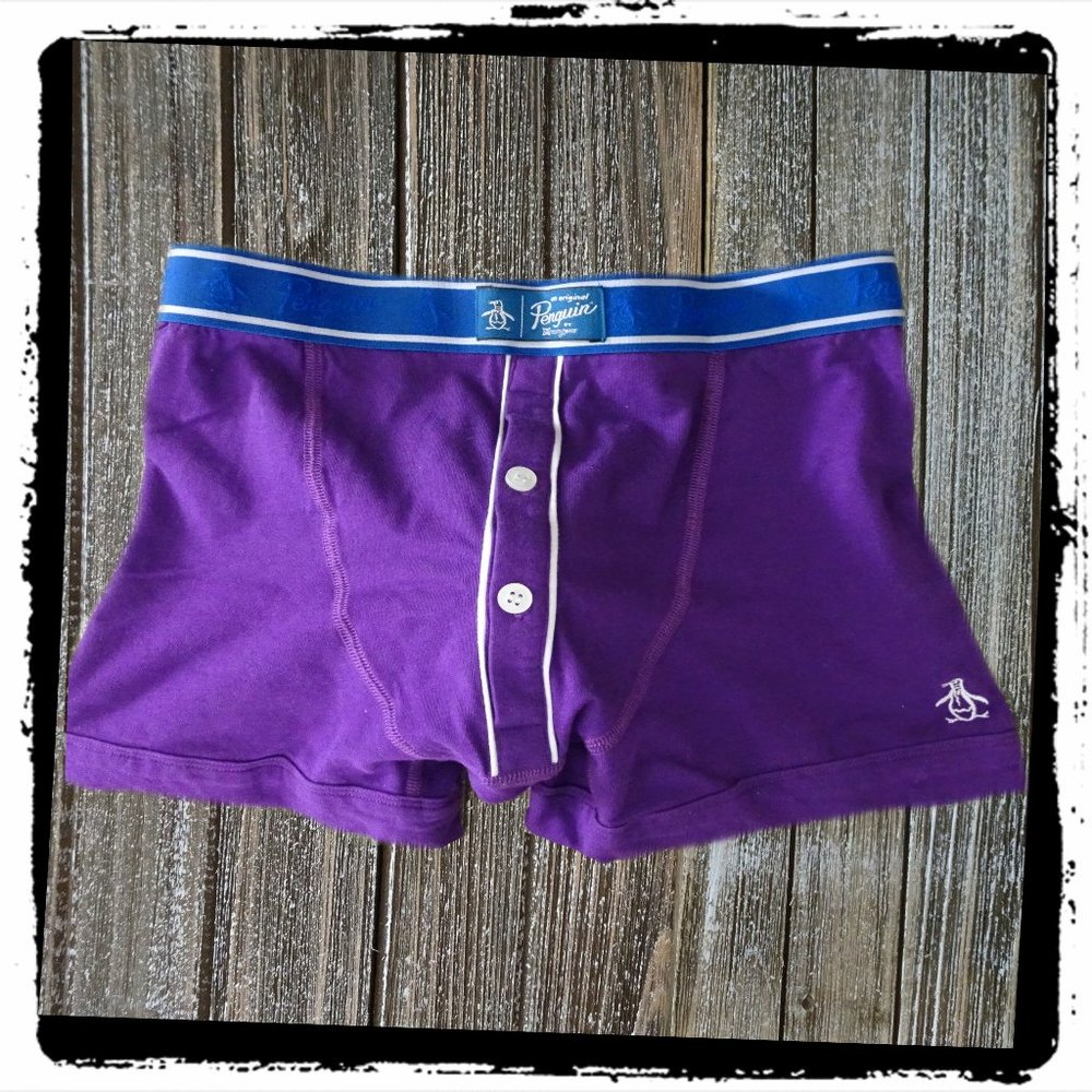 Original Penguin 2 Button Fly Boxer/Brief-Purple